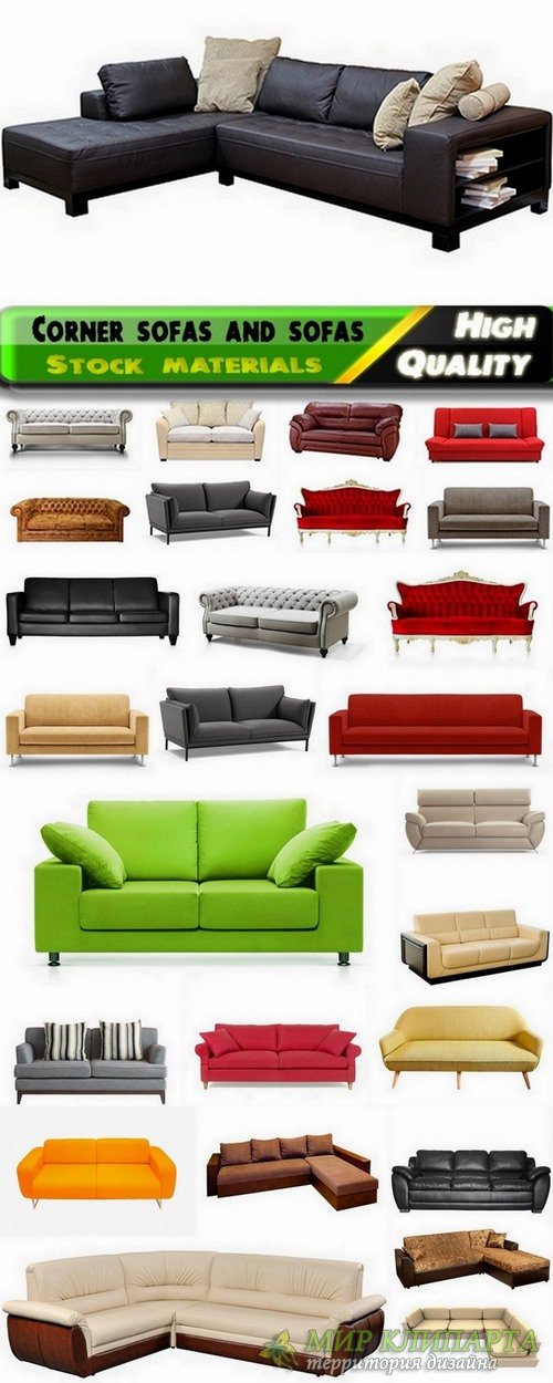 Corner sofas and sofas isolated Stock images - 25 HQ Jpg