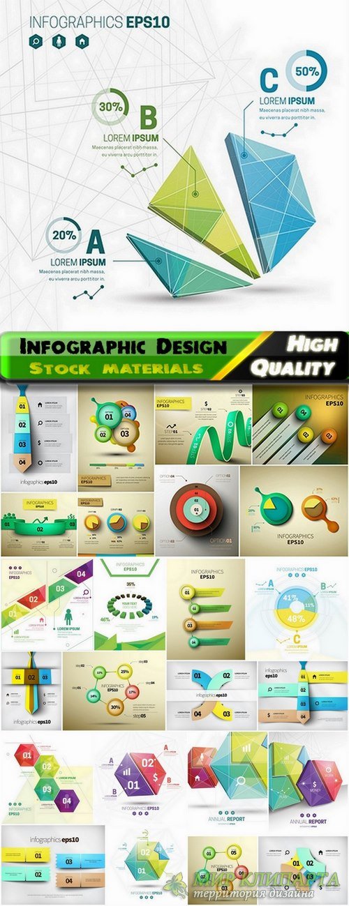 Infographic Design Elements in vector set from stock #86 - 25 Eps