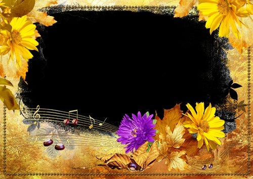 Мелодия осени - Осенняя романтическая рамка