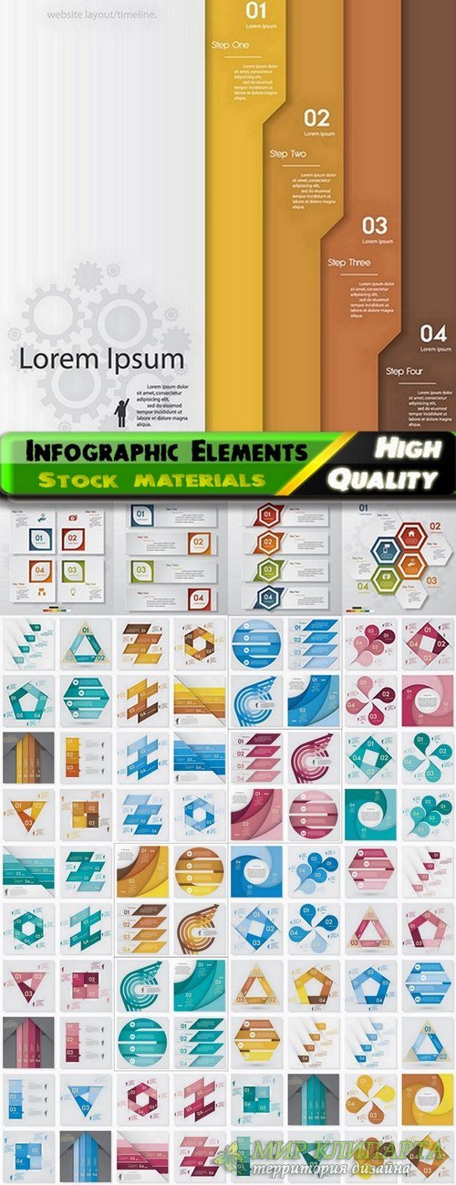 Infographic Design Elements in vector set from stock #90 - 25 Eps