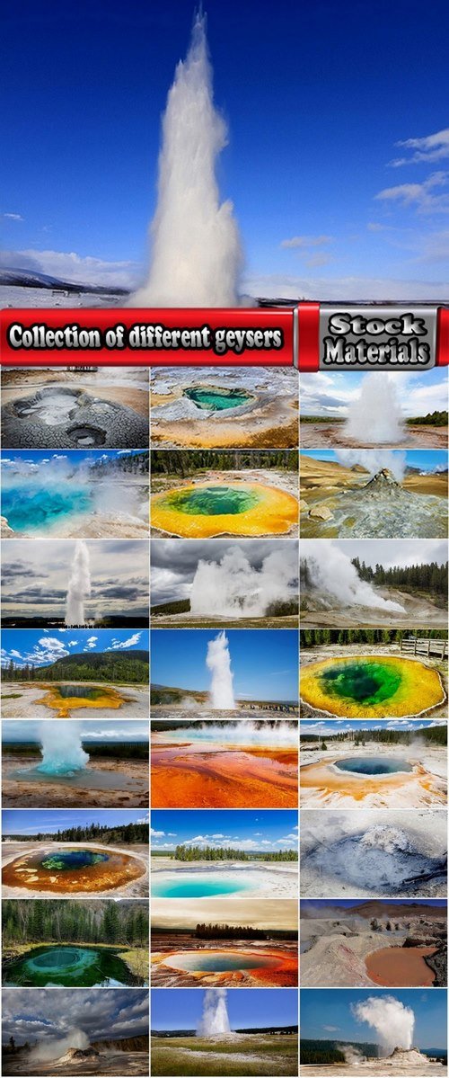 Collection of different geysers 25 UHQ Jpeg