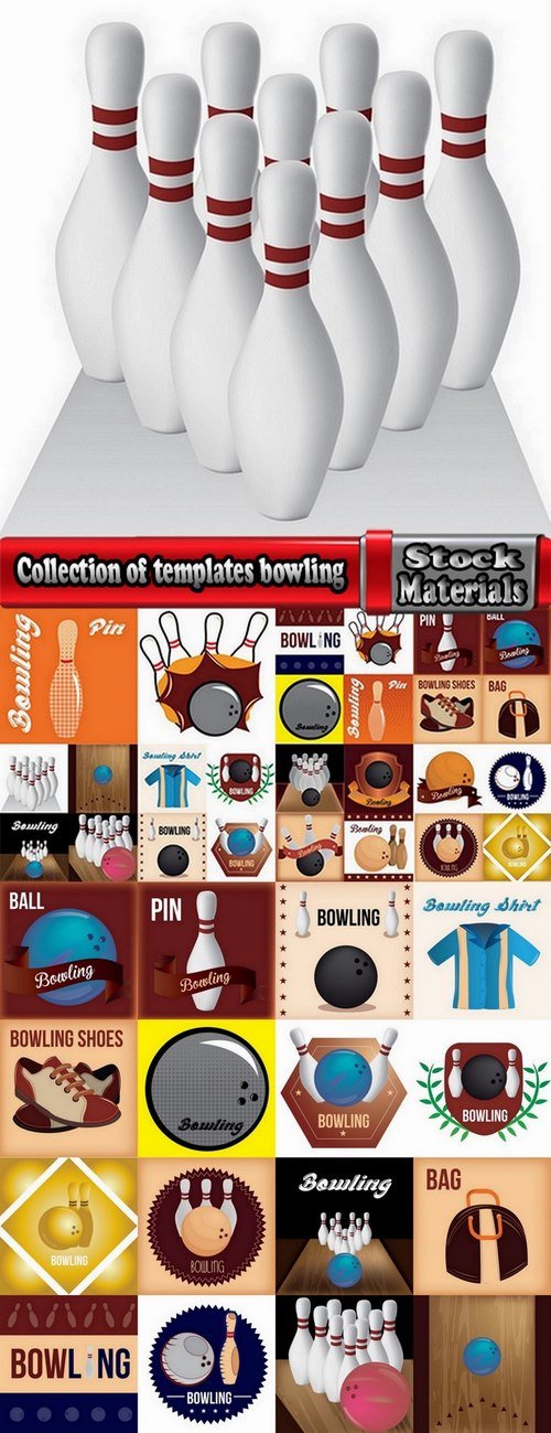 Collection of templates bowling 25 Eps