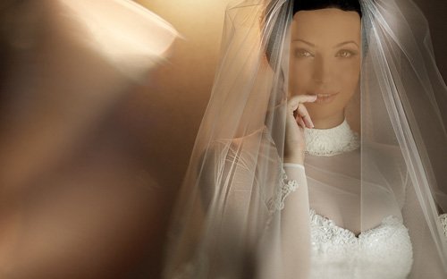  Шаблон для фотошопа - Невеста в белом платье 