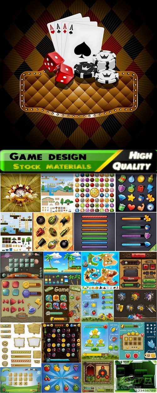 Vector elements for game design from stock - 25 Eps