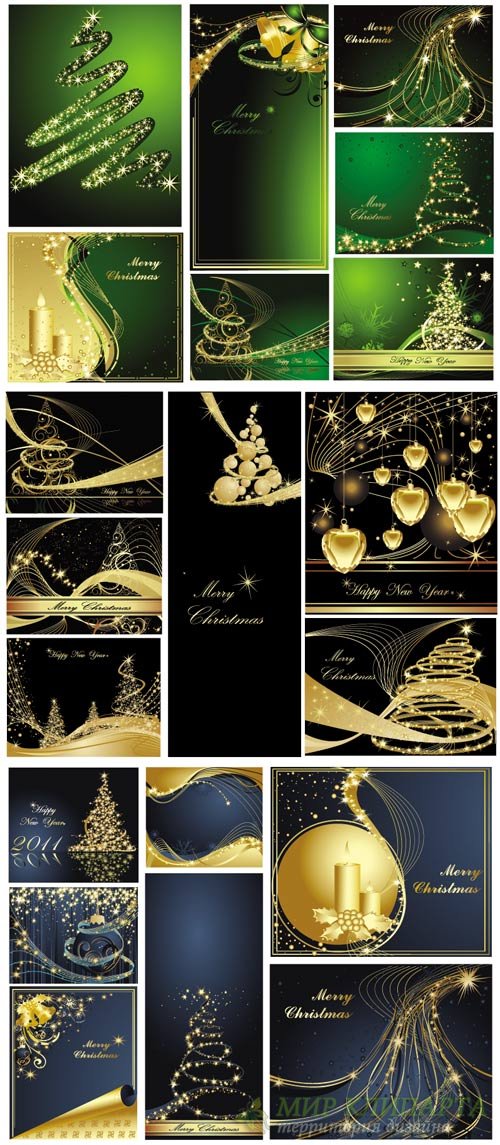Golden shiny christmas vector