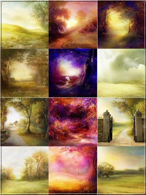 Волшебная осень - сказочно красивые осенние фоны для графических работ