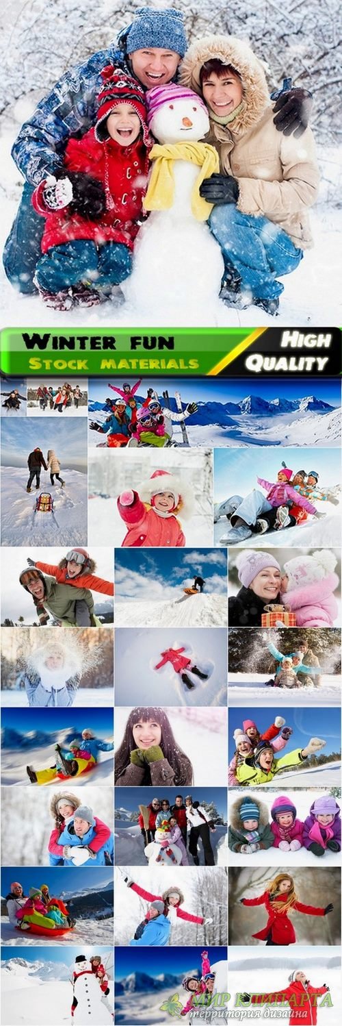 Winter fun and family vacation Stock images - 25 HQ Jpg