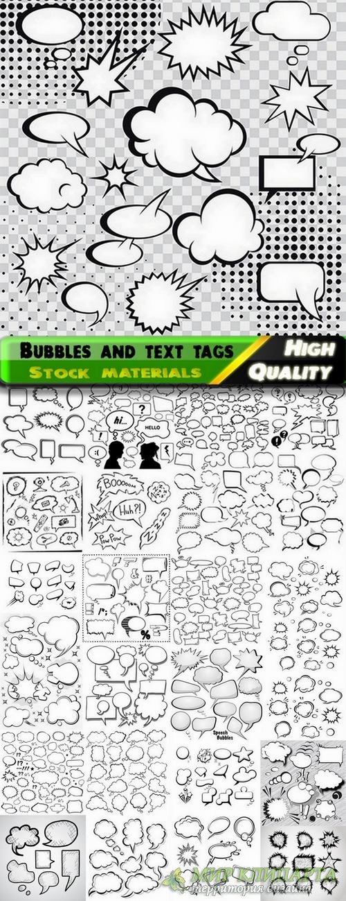Bubbles and text tags for comics in vector from stock - 25 Eps
