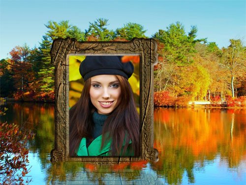  Рамка для фото - Осенняя река 