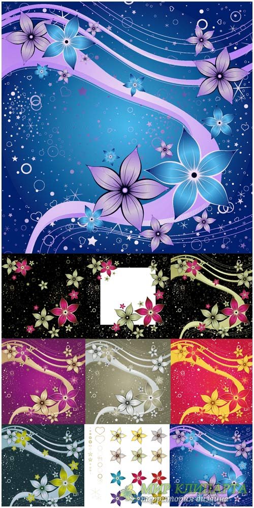 Silk Flower Design Backgrounds