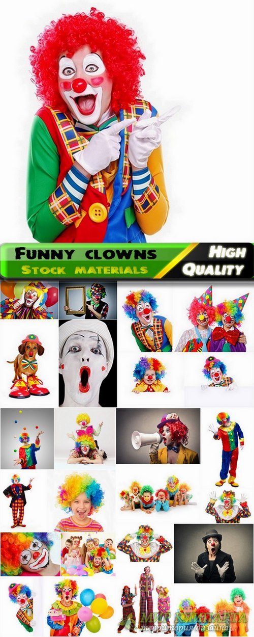 Colorful funny clowns Stock images - 25 HQ Jpg