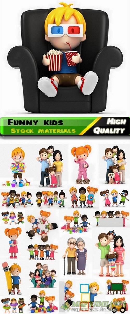 3D render funny kids Stock images - 25 HQ Jpg