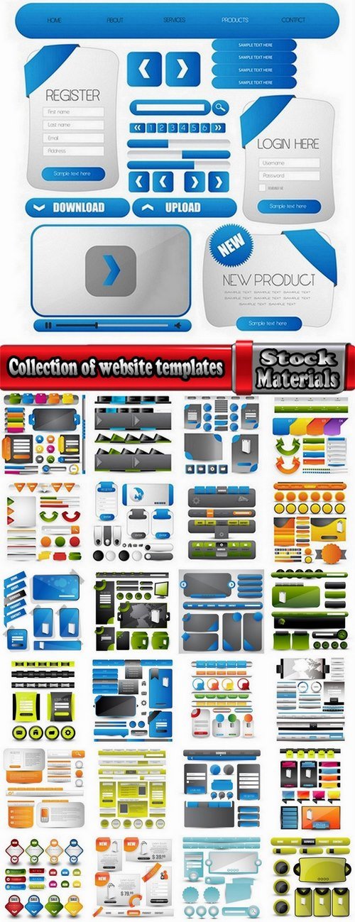 Collection of website templates #2-25 Eps