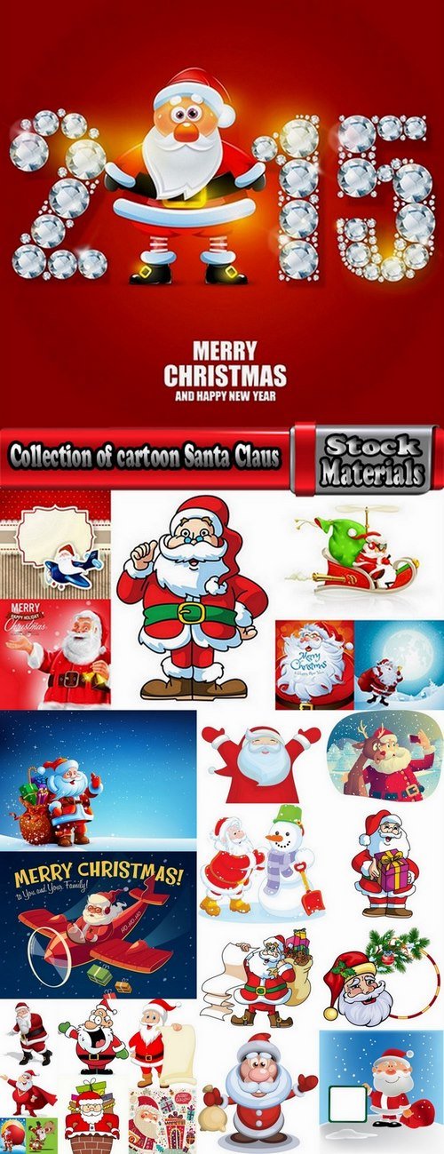 Collection of cartoon Santa Claus 25 Eps