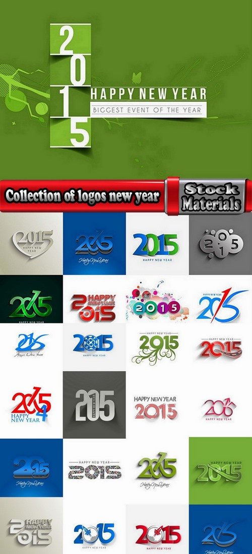Collection of logos new year #2-25 Eps