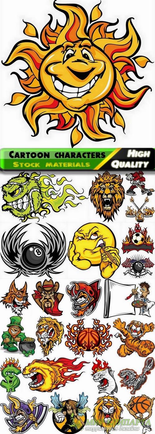 Funny cartoon characters in vector from stock #11 - 25 Eps