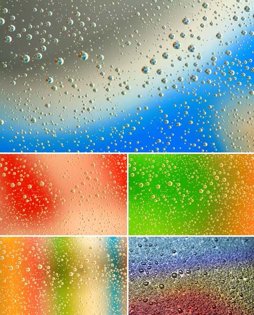 Капли на разноцветных стеклах