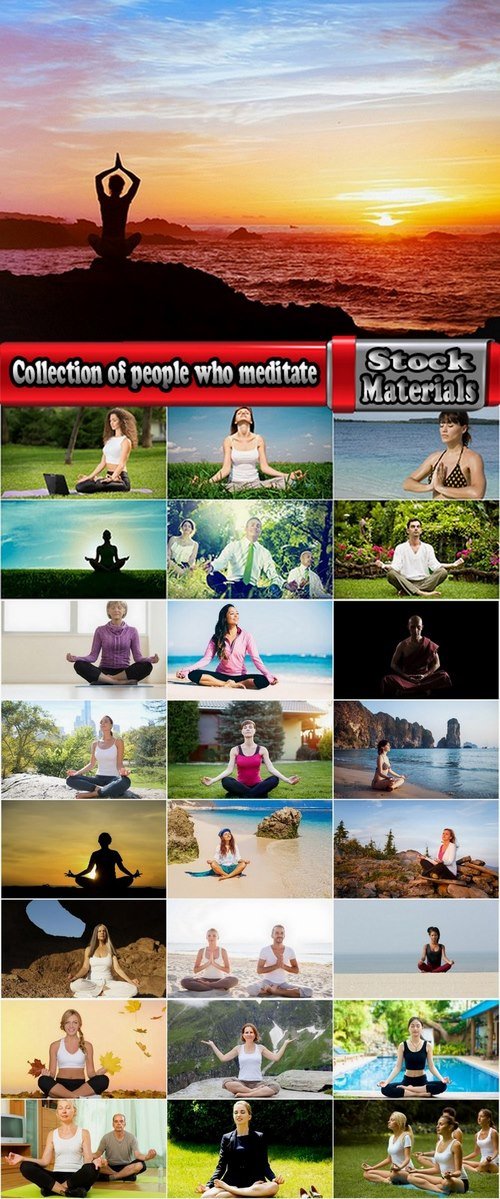 Collection of people who meditate 25 UHQ Jpeg