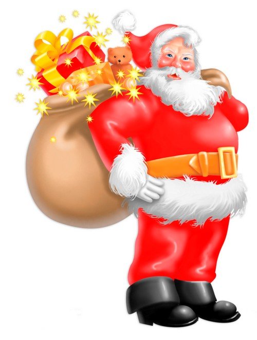 Санта Клаус - изображения на прозрачном фоне