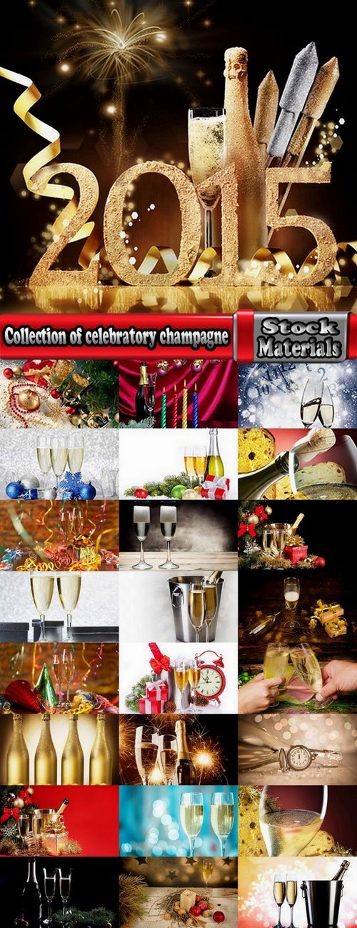 Collection of celebratory champagne 25 UHQ Jpeg