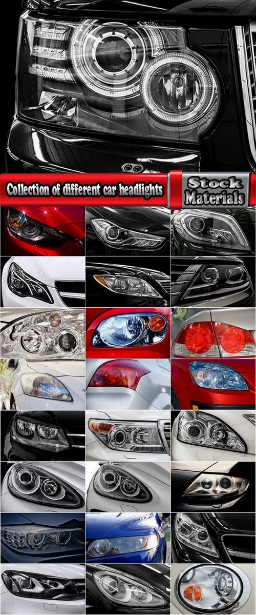 Collection of different car headlights 25 UHQ Jpeg