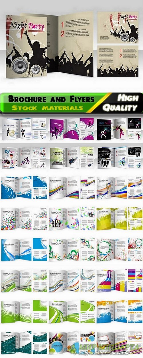 Brochure and Flyers Template Design in vector from stock #29 - 25 Eps