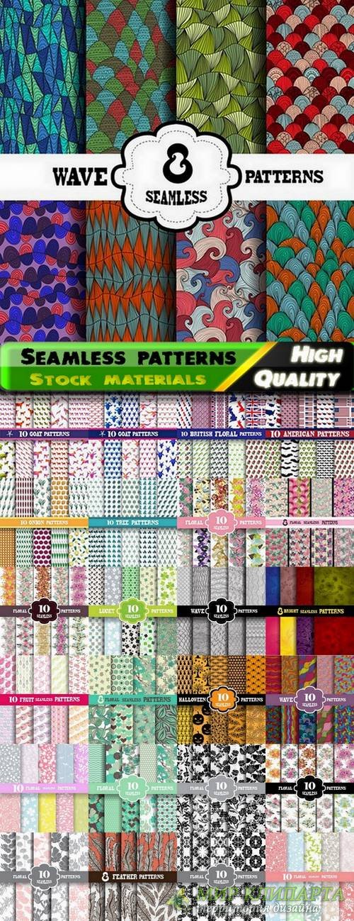 Abstract  Seamless patterns in vector set from stock #25 - 25 Eps