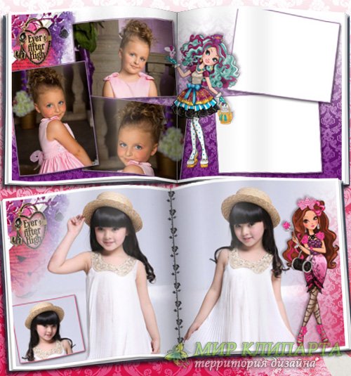 Фотоальбом для девочек с персонажами мультсериала Эвер Афтер Хай
