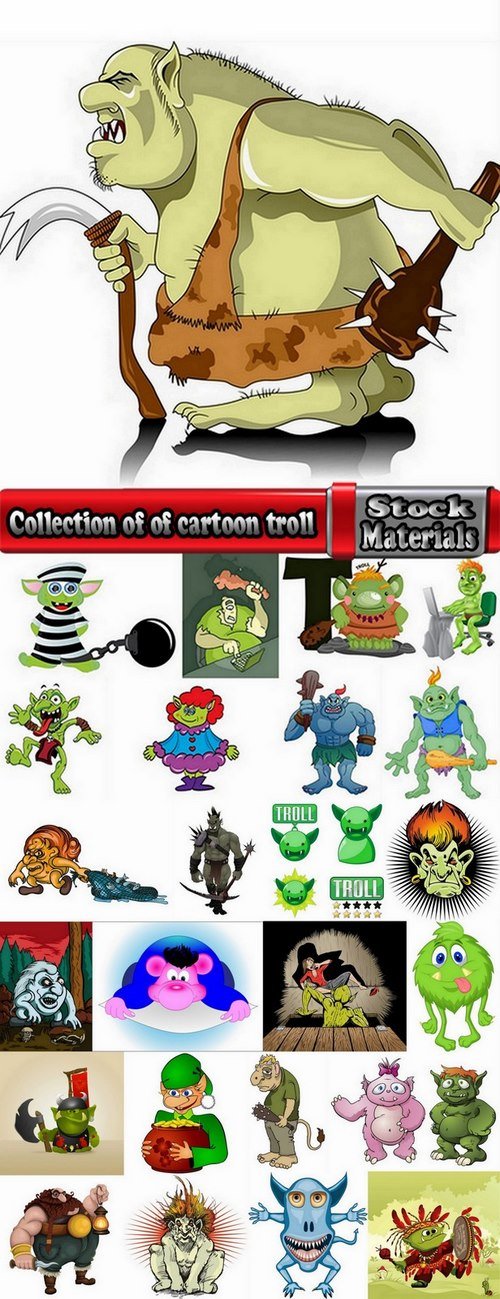 Collection of of cartoon troll 25 Eps