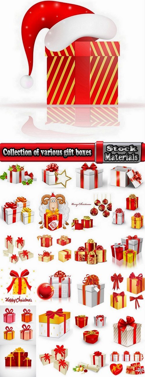 Collection of various gift boxes 25 Eps