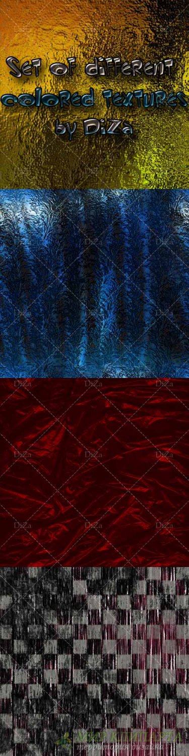Set of different colored textures