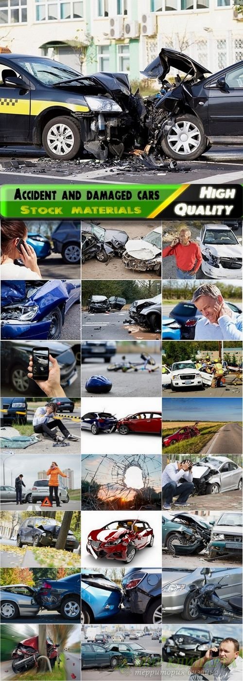 Accident and damaged cars Stock images - 25 HQ Jpg