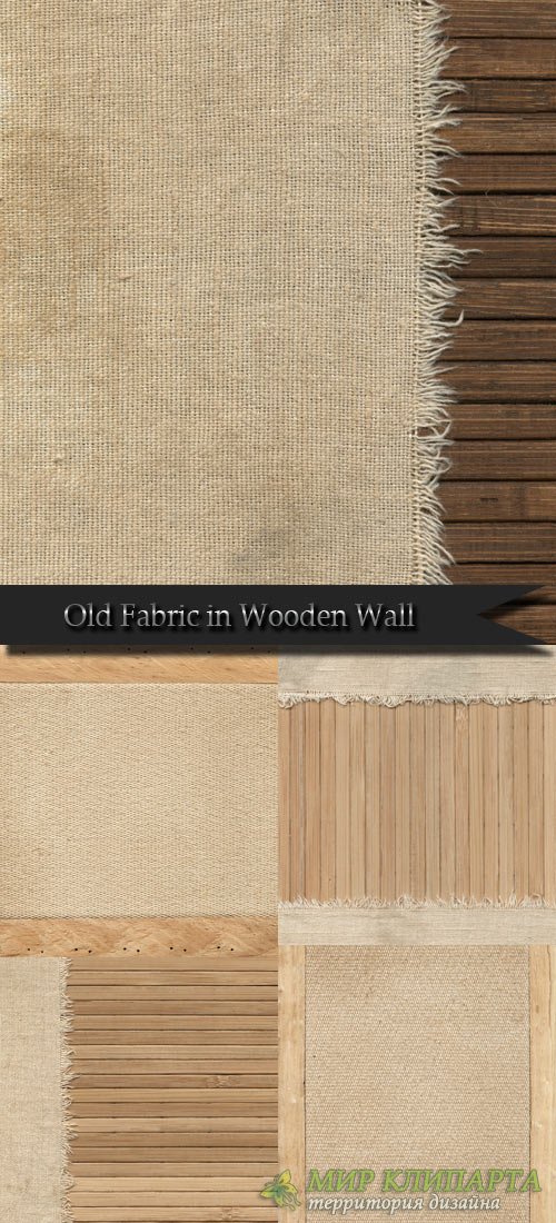 Old Fabric in Wooden Wall