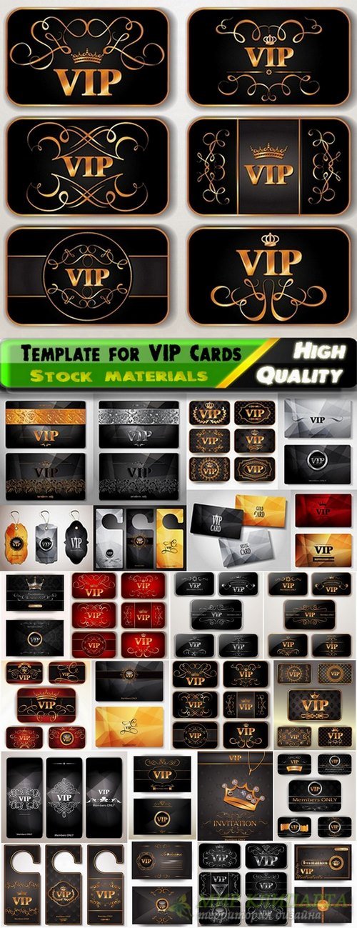 Template for VIP Cards and door tags - 25 Eps