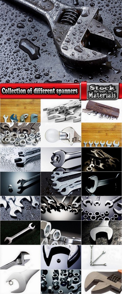 Collection of different spanners 25 UHQ Jpeg