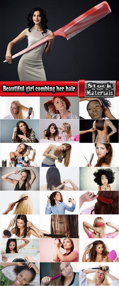 Beautiful girl combing her hair 25 HQ Jpeg