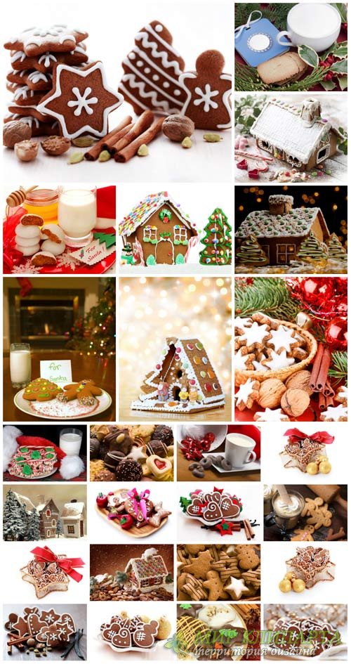 Christmas cakes and sweets - stock photos