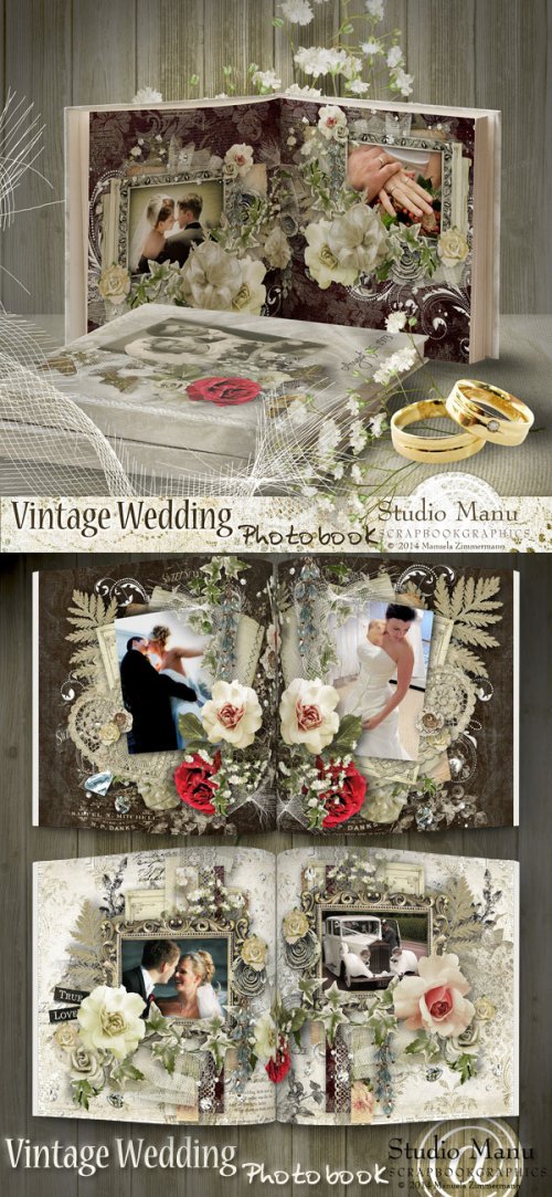 Винтажная свадебная фотокнига - Vintage Wedding