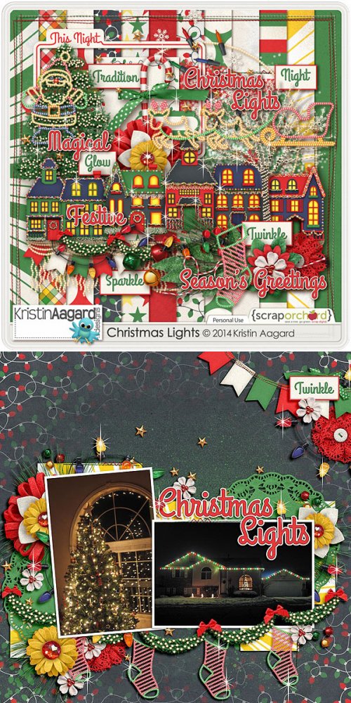 Скрап-набор Christmas lights