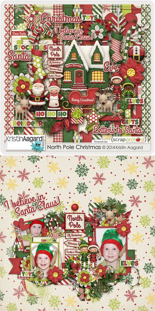 Скрап-набор North Pole Christmas