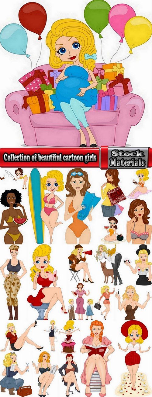 Collection of beautiful cartoon girls 25 Eps