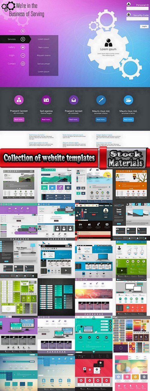 Collection of website templates #6-25 Eps