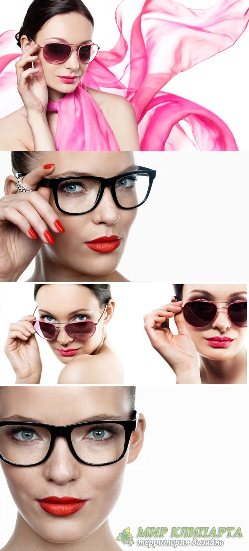 Woman in glasses - stock photos