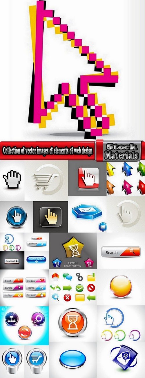 Collection of vector images of elements of web design #2-25 Eps Collection of vector images of elements of web design #2-25 Eps