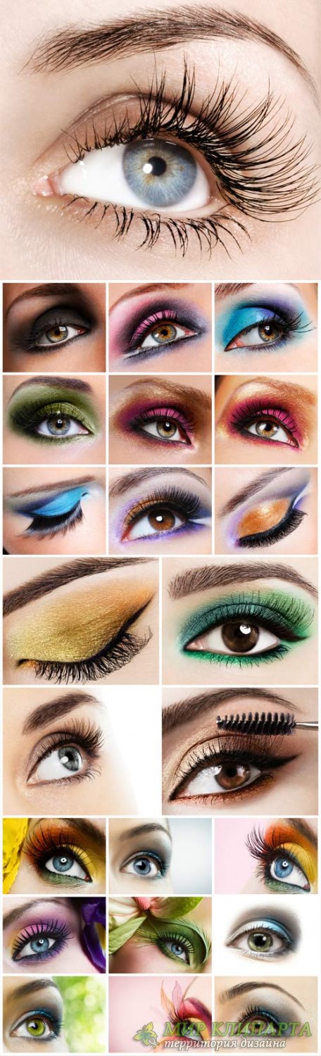 Eyes, beautiful makeup - stock photos