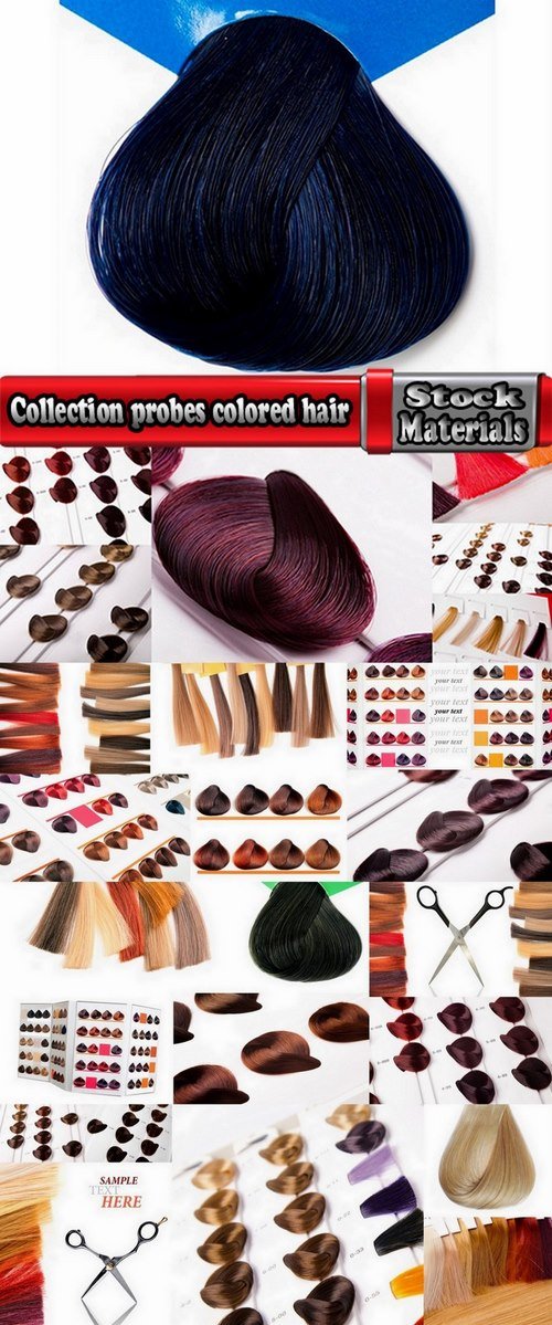 Collection probes colored hair 25 HQ Jpeg