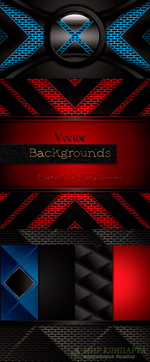Черно – красные абстрактные фоны в Векторе – Креативные узоры  