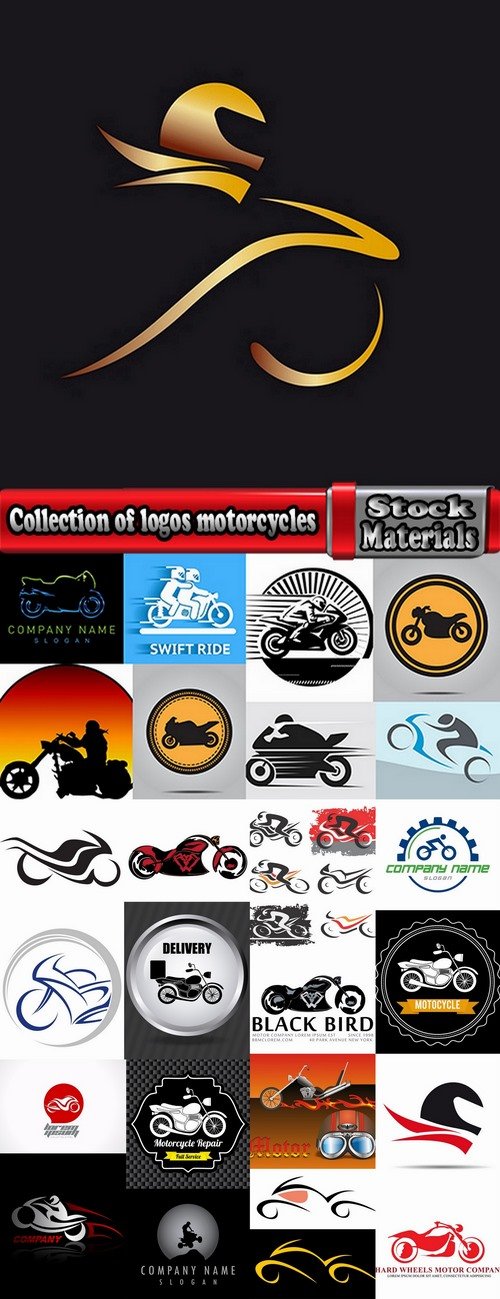 Collection of logos motorcycles 25 Eps